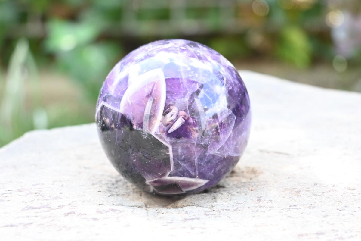 Chevron Amethyst Sphere