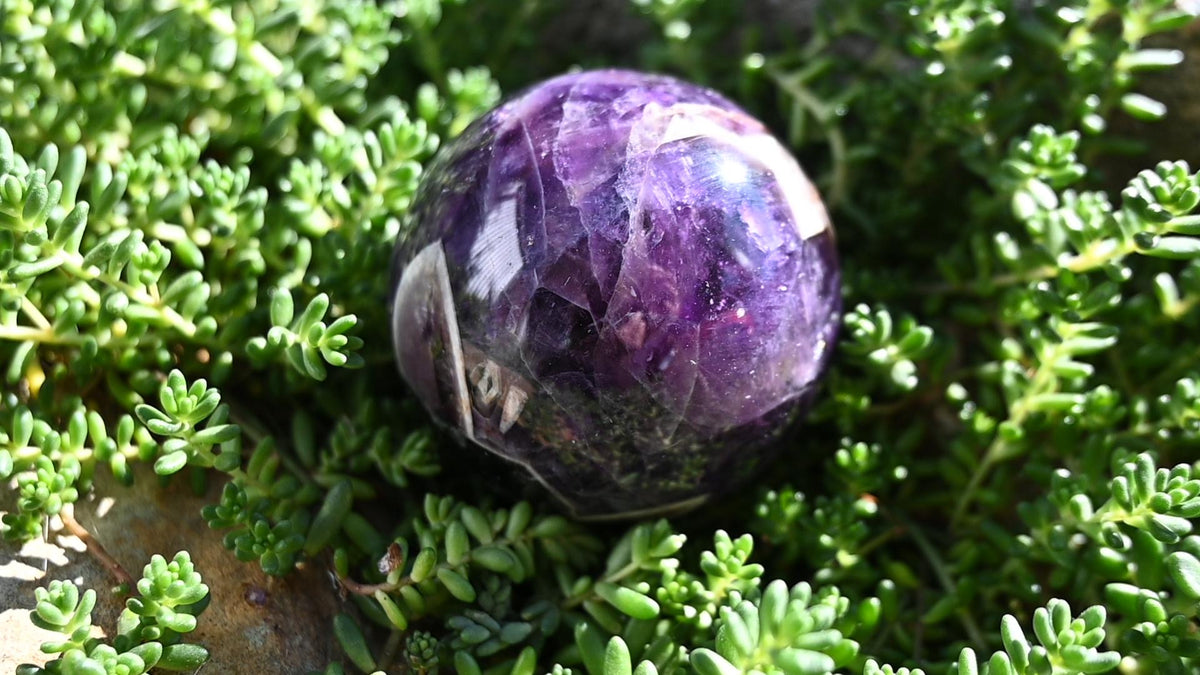 Chevron Amethyst Sphere