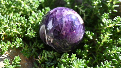 Chevron Amethyst Sphere